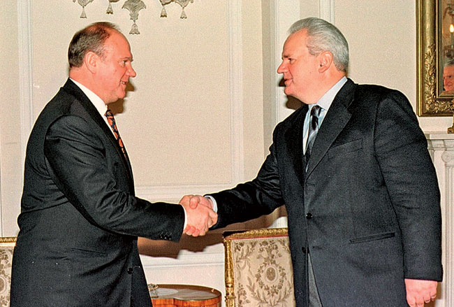 Встреча Г.А.Зюганова и С.Милошевича. Белград, 29 января 1999 года