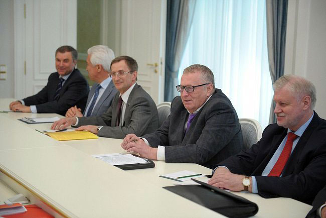 Лидер КПРФ Г.А.Зюганов и руководители парламентских партий встретились с Президентом России В.В.Путиным