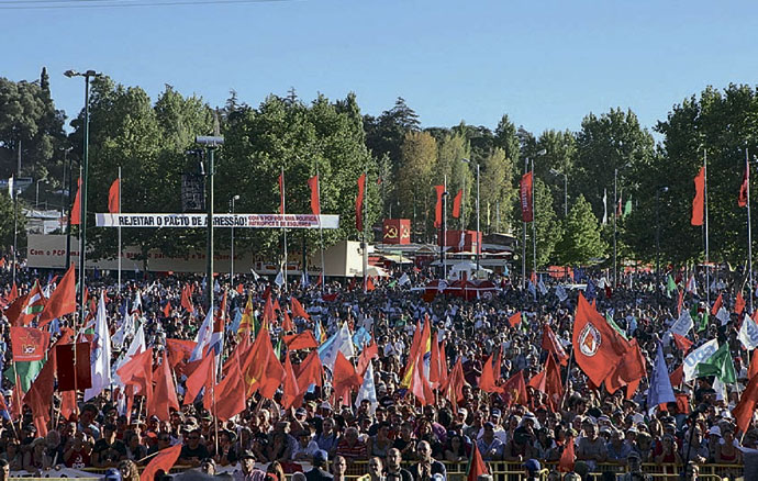 Митинг в Лиссабоне, посвящённый 100-летию со дня рождения выдающегося деятеля португальского и международного коммунистического движения Алваро Куньяла